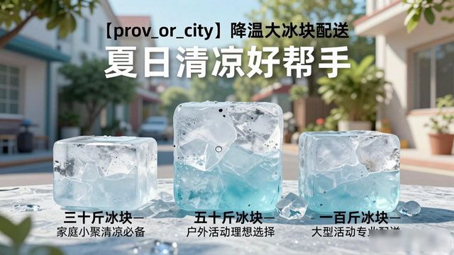 长宁降温大冰块配送_海鲜排档降温解决方案_高温天气大冰块配送